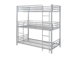 Stapelbed Elouan - 3 X 90 X 190 Cm - Grijs