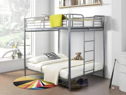Stapelbed Gemini Ii - 2X140X190Cm - Zilver