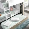 Stapelbed Met Onderschuifbed En Opbergruimte 3X90X190Cm - Wit En Naturel - Anthony