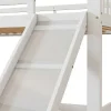 Stapelbed Voor Kinderen 140X200Cm - Met Opbergtrap En Glijbaan - Wit