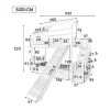 Stapelbed 90X200Cm - Grenenhout En Mdf Structuur - Met Glijbaan En Opbergtrap - Een Grote Lade Onder Het Bed - Wit