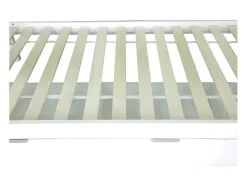 Stapelbed 90X200Cm - Grenenhout En Mdf Structuur - Met Glijbaan En Opbergtrap - Een Grote Lade Onder Het Bed - Wit