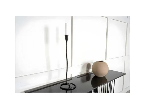 Stone Sidetable 37X130 Cm Glas Zwart Marmor Decor.