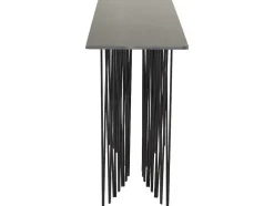 Stone Sidetable 37X130 Cm Glas Zwart Marmor Decor.