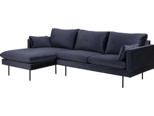 Sunny Bank 2 Personen Met Chaise Longue, Naar Links Gericht Donkerblauw.