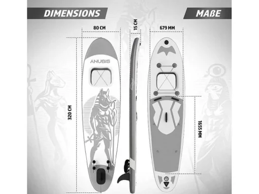 Sup Board Anubis 320 Cm - Zilver - Incl. Accessoires