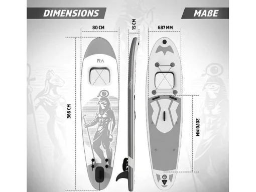 Sup Board Anubis 366 Cm - Zilver - Incl. Accessoires