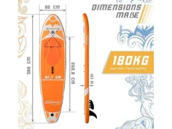 Sup Board Kraken 366 Cm - Oranje - Incl. Accessoires