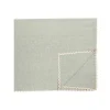 Tafelkleed + 4 Katoenen Servetten - Beige Rand - Groen - 140 X 240 Cm - Loania