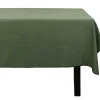 Tafellaken Van Katoen En Linnen Met Zwarte Rand - 170 X 300 Cm - Kaki - Borina