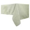 Tafellaken Van Katoen Met Beige Rand - 140 X 240 Cm - Groen - Loania