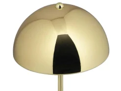 Tafellamp Met Champignonvorm En Vintage-Look Met Messingeffect - D 20 Cm X H 30 Cm - Goudkleurig - Ontario