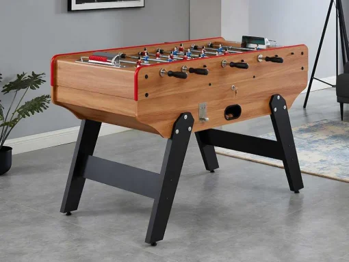 Tafelvoetbal Met Muntautomaat Henry Van Mdf - L153 X B77,6 X H96 Cm - Eikenkleur
