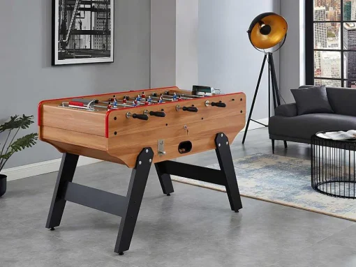 Tafelvoetbal Met Muntautomaat Henry Van Mdf - L153 X B77,6 X H96 Cm - Eikenkleur