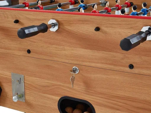 Tafelvoetbal Met Muntautomaat Henry Van Mdf - L153 X B77,6 X H96 Cm - Eikenkleur
