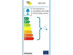 Talaro Vloerlamp, Wit, 40X26X146 Cm, Epikasa