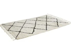 Tapijt Berberstijl Marcus - 100% Wol - 120 X 170 Cm - Beige En Zwart