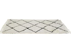 Tapijt Berberstijl Marcus - 100% Wol - 120 X 170 Cm - Beige En Zwart