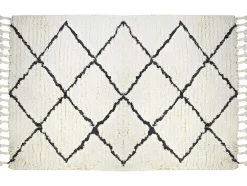 Tapijt Berberstijl Marcus - 100% Wol - 120 X 170 Cm - Beige En Zwart