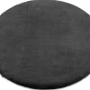Tapijt Bunny Rond Anthracytkleuring Imitatie Konijnenvacht Cercle 140 Cm