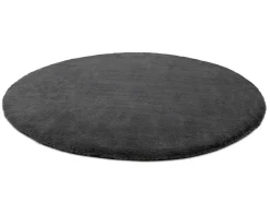 Tapijt Bunny Rond Anthracytkleuring Imitatie Konijnenvacht Cercle 140 Cm