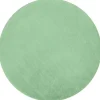 Tapijt Bunny Rond Groen Imitatie Konijnenvacht Cercle 80 Cm