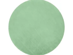 Tapijt Bunny Rond Groen Imitatie Konijnenvacht Cercle 80 Cm