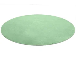 Tapijt Bunny Rond Groen Imitatie Konijnenvacht Cercle 80 Cm