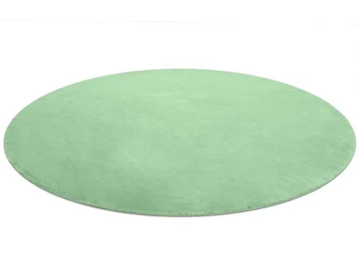 Tapijt Bunny Rond Groen Imitatie Konijnenvacht Cercle 80 Cm