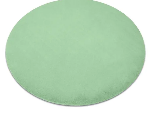 Tapijt Bunny Rond Groen Imitatie Konijnenvacht Cercle 80 Cm