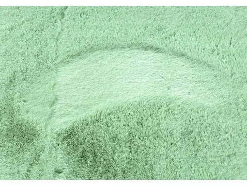 Tapijt Bunny Rond Groen Imitatie Konijnenvacht Cercle 80 Cm