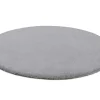 Tapijt Bunny Rond Zilver Imitatie Konijnenvacht Cercle 160 Cm