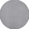 Tapijt Bunny Rond Zilver Imitatie Konijnenvacht Cercle 100 Cm