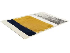 Tapijt Camden - Polyester - 160 X 230 Cm - Mosterdkleur, Marineblauw, Grijs