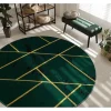 Tapijt Emerald Exclusief 1012 Cirkel - Glamour, Stijlvol Marmer, Geome Cercle 200 Cm