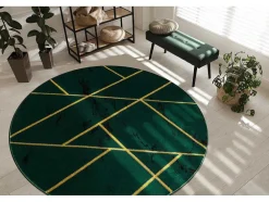 Tapijt Emerald Exclusief 1012 Cirkel - Glamour, Stijlvol Marmer, Geome Cercle 200 Cm