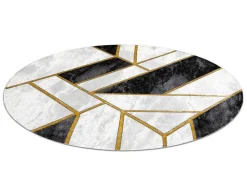 Tapijt Emerald Exclusief 1015 Cirkel - Glamour, Stijlvol Marmer, Geome Cercle 200 Cm