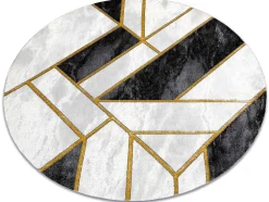 Tapijt Emerald Exclusief 1015 Cirkel - Glamour, Stijlvol Marmer, Geome Cercle 200 Cm