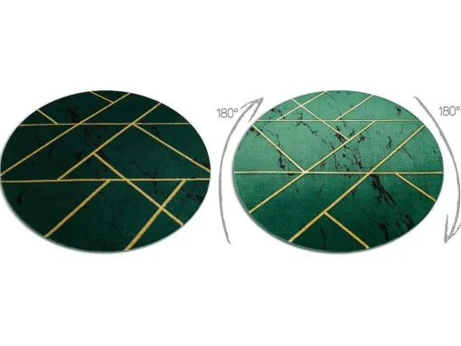 Tapijt Emerald Exclusief 1012 Cirkel - Glamour, Stijlvol Marmer, Geome Cercle 200 Cm