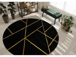 Tapijt Emerald Exclusief 1012 Cirkel - Glamour, Stijlvol Marmer, Geome Cercle 120 Cm