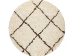 Tapijt Fluffy 2373 Cirkel Shaggy Latwerk Room / Beige Cercle 160 Cm