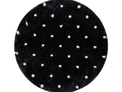 Tapijt Fluffy 2370 Cirkel, Shaggy Stippen Antraciet / Wit Cercle 160 Cm