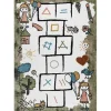 Tapijt Fun Hop Voor Kinderen, Klassikaal Spel, Dieren Groen 180X270 Cm