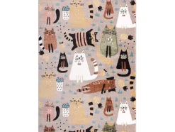 Tapijt Fun Kittens Voor Kinderen, Katten Beige 200X290 Cm