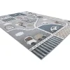 Tapijt Fun Strade Voor Kinderen, Straat, Stad Van Grijs 160X220 Cm