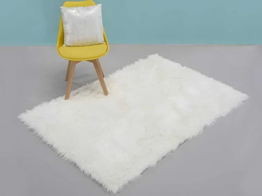 Tapijt Imitatie-Schapenbont Sheep - 120 X 170 Cm - Grijs