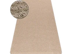 Tapijt Jute 3650 Beige Een Kleur - Jute, Platgeweven, Franjes 140X190 Cm