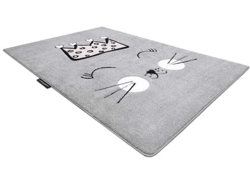Tapijt Petit Cat Kat Poes Poesje Kroon Grijskleuring 120X170 Cm