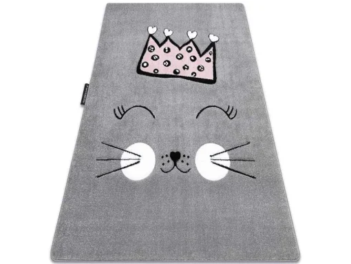 Tapijt Petit Cat Kat Poes Poesje Kroon Grijskleuring 120X170 Cm