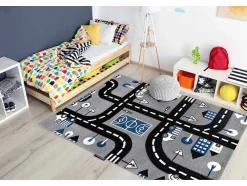 Tapijt Petit City Stad Straat Grijskleuring 200X290 Cm